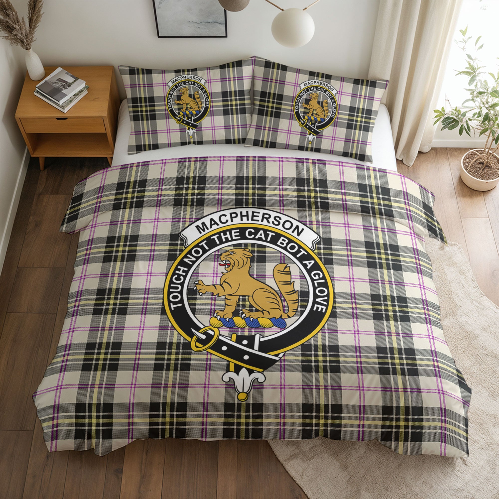 MacPherson Dress Ancient Tartan Crest Bedding Set