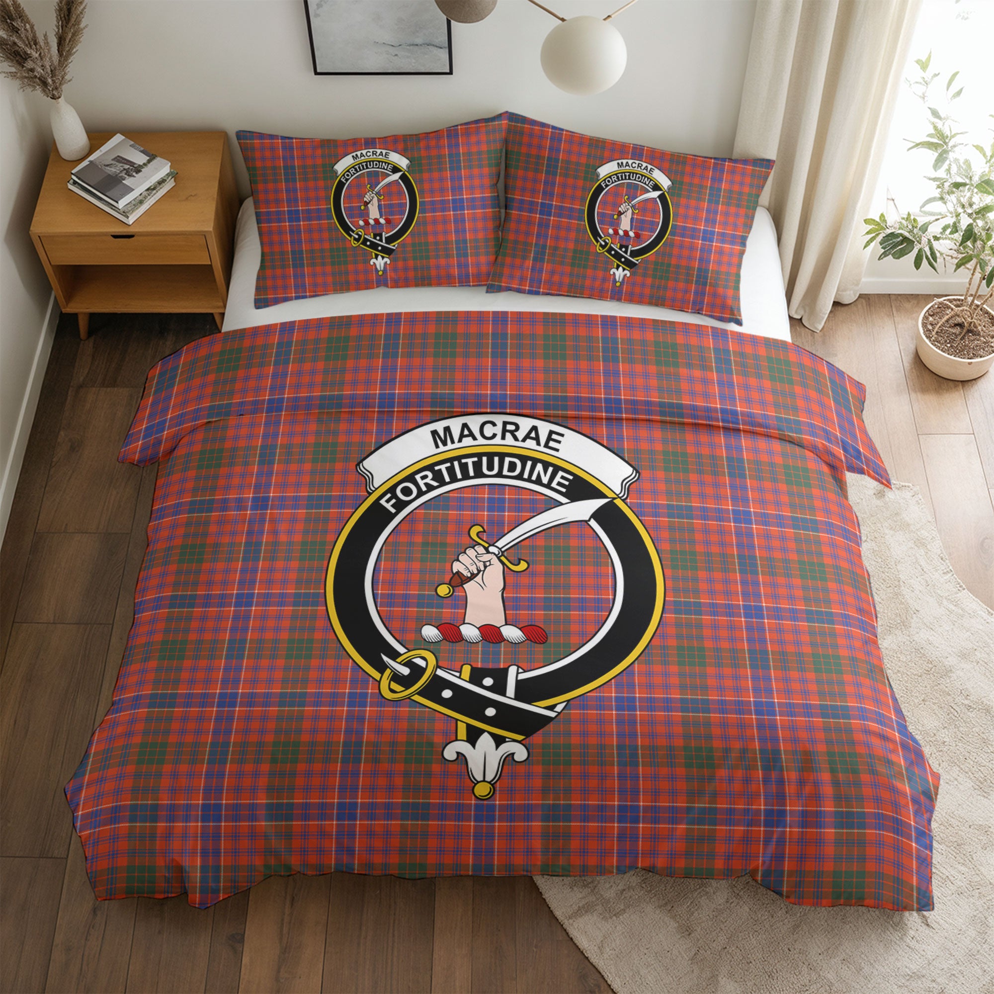 MacRae Ancient Tartan Crest Bedding Set