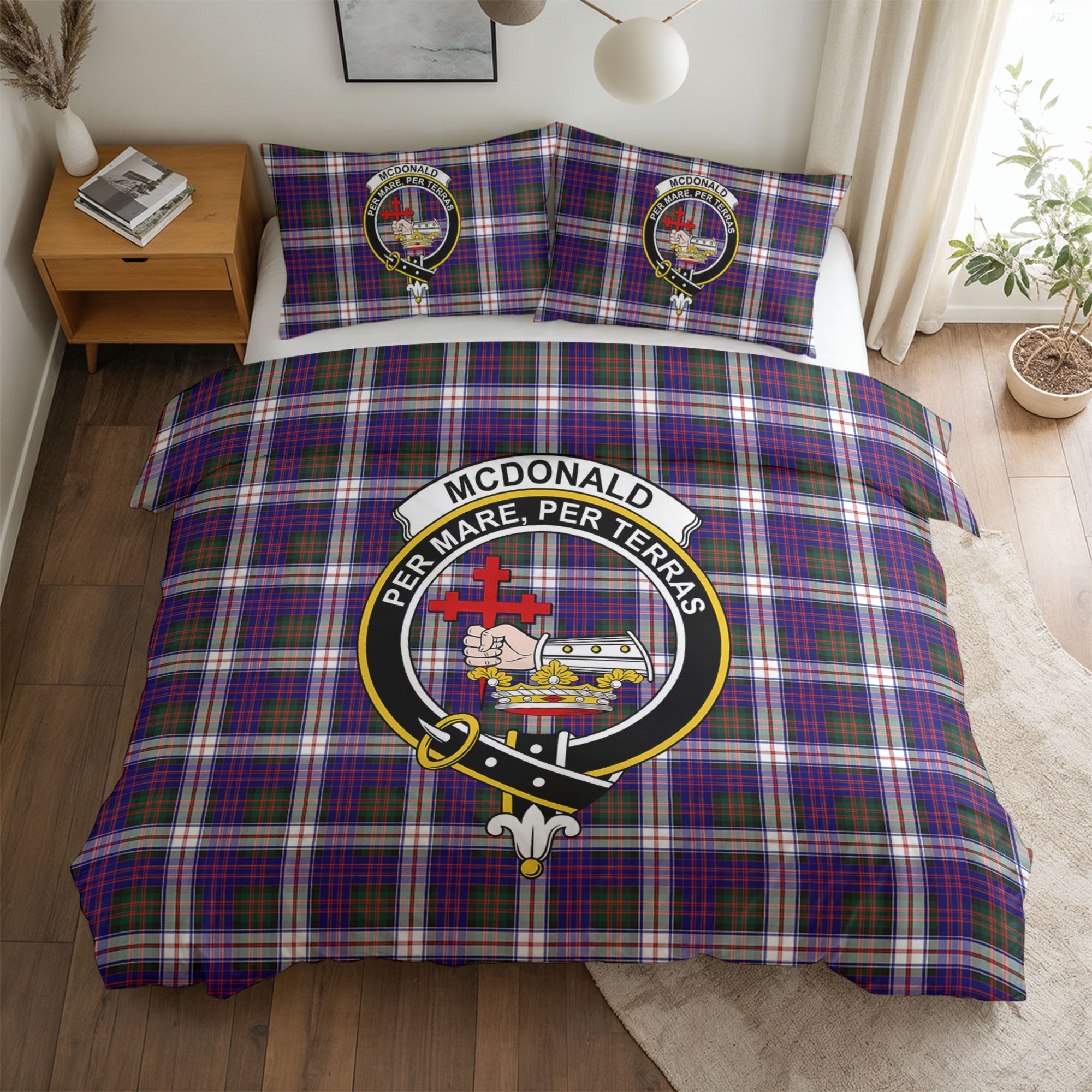 McDonald Dress Modern Tartan Crest Bedding Set