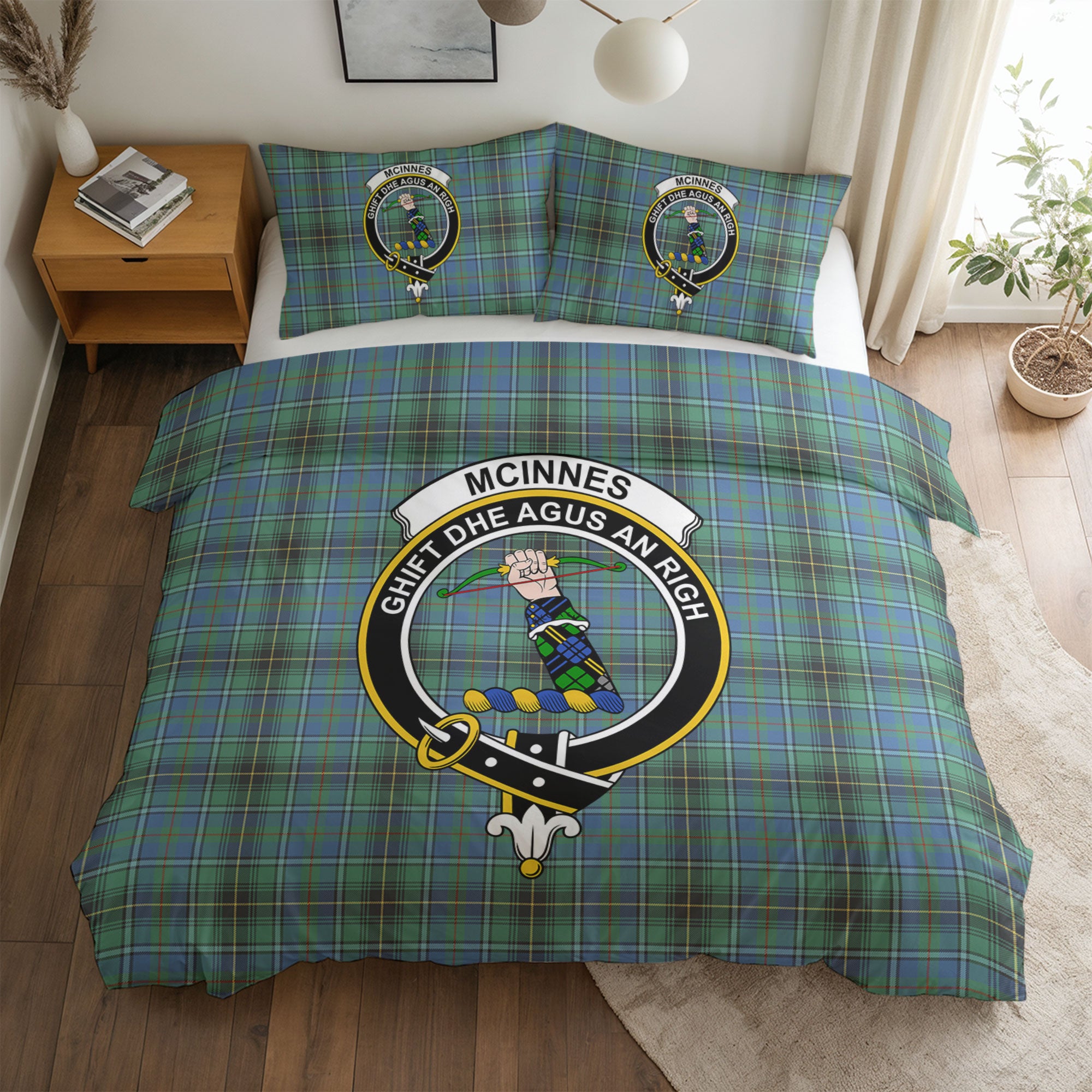 McInnes Ancient Tartan Crest Bedding Set