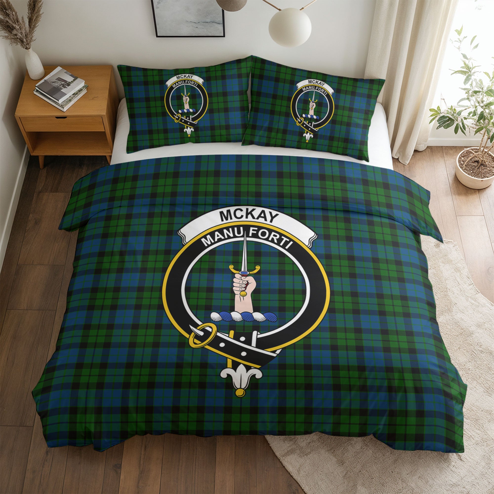 McKay Modern Tartan Crest Bedding Set