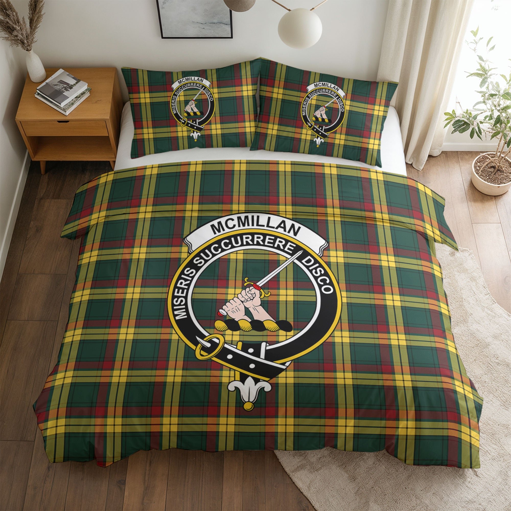 McMillan Old Modern Tartan Crest Bedding Set
