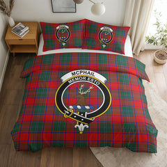 McPhail Clan Tartan Crest Bedding Set