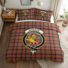 Nicolson Ancient Tartan Crest Bedding Set