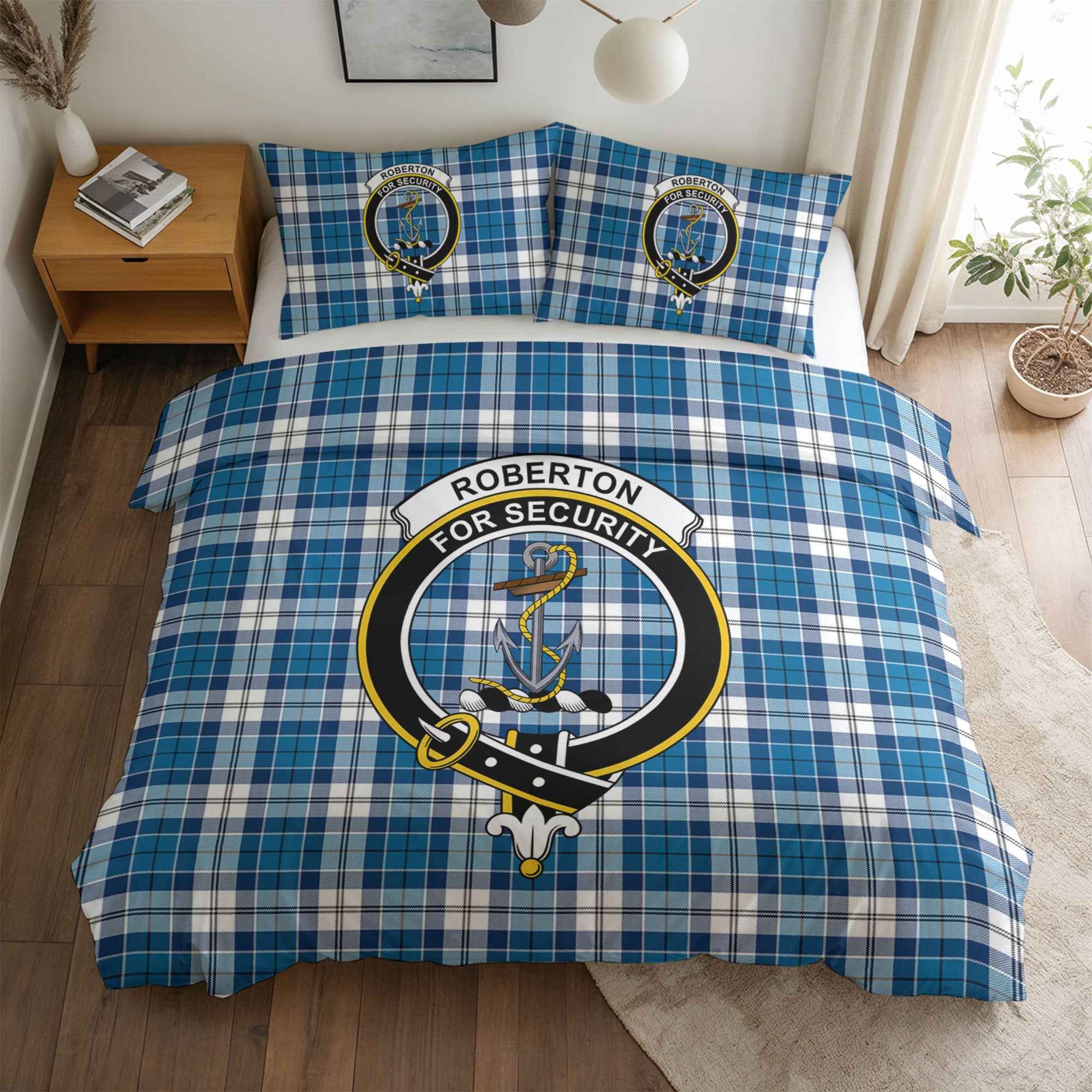 Roberton Tartan Crest Bedding Set