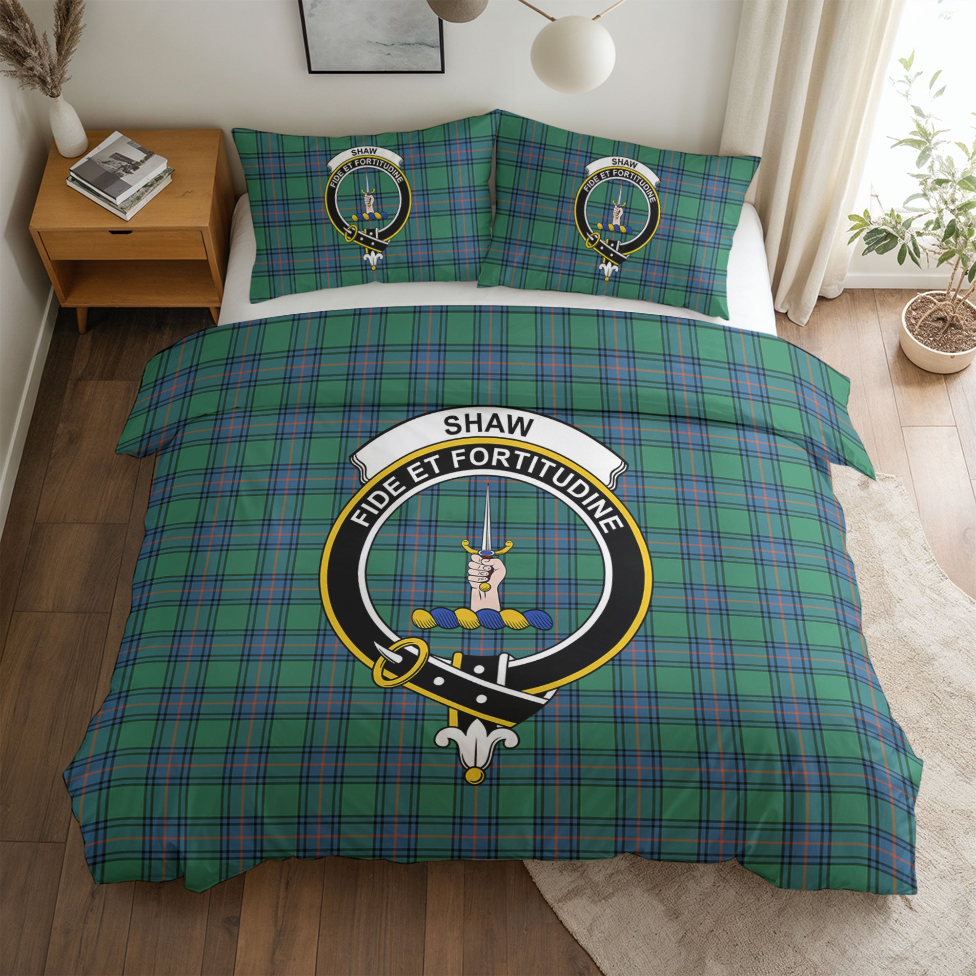 Shaw Ancient Tartan Crest Bedding Set