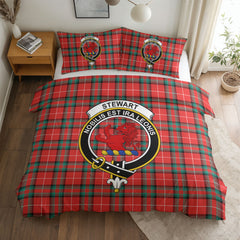Stewart (Stuart) of Bute Tartan Crest Bedding Set