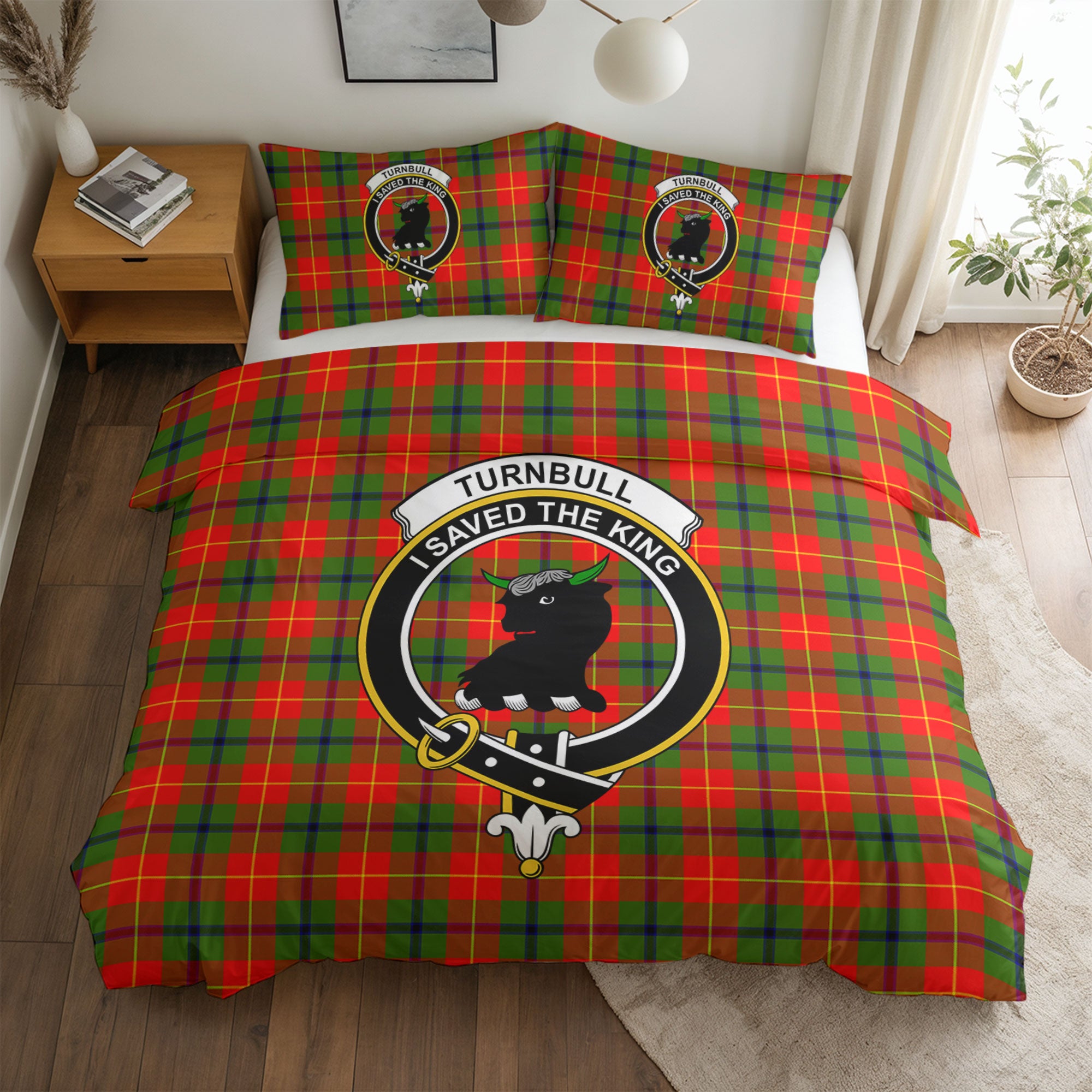 Turnbull Dress Tartan Crest Bedding Set