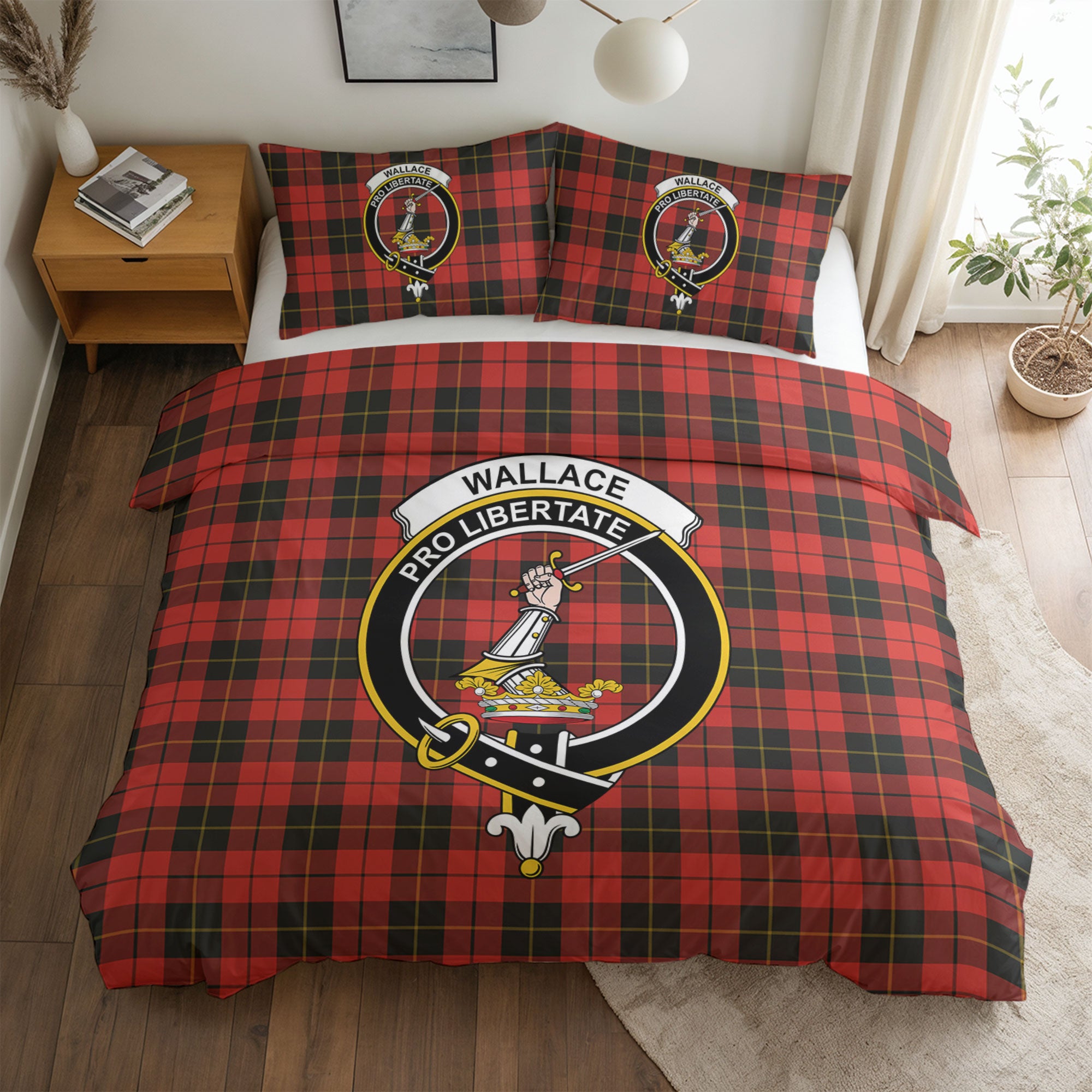 Wallace Weathered Tartan Crest Bedding Set