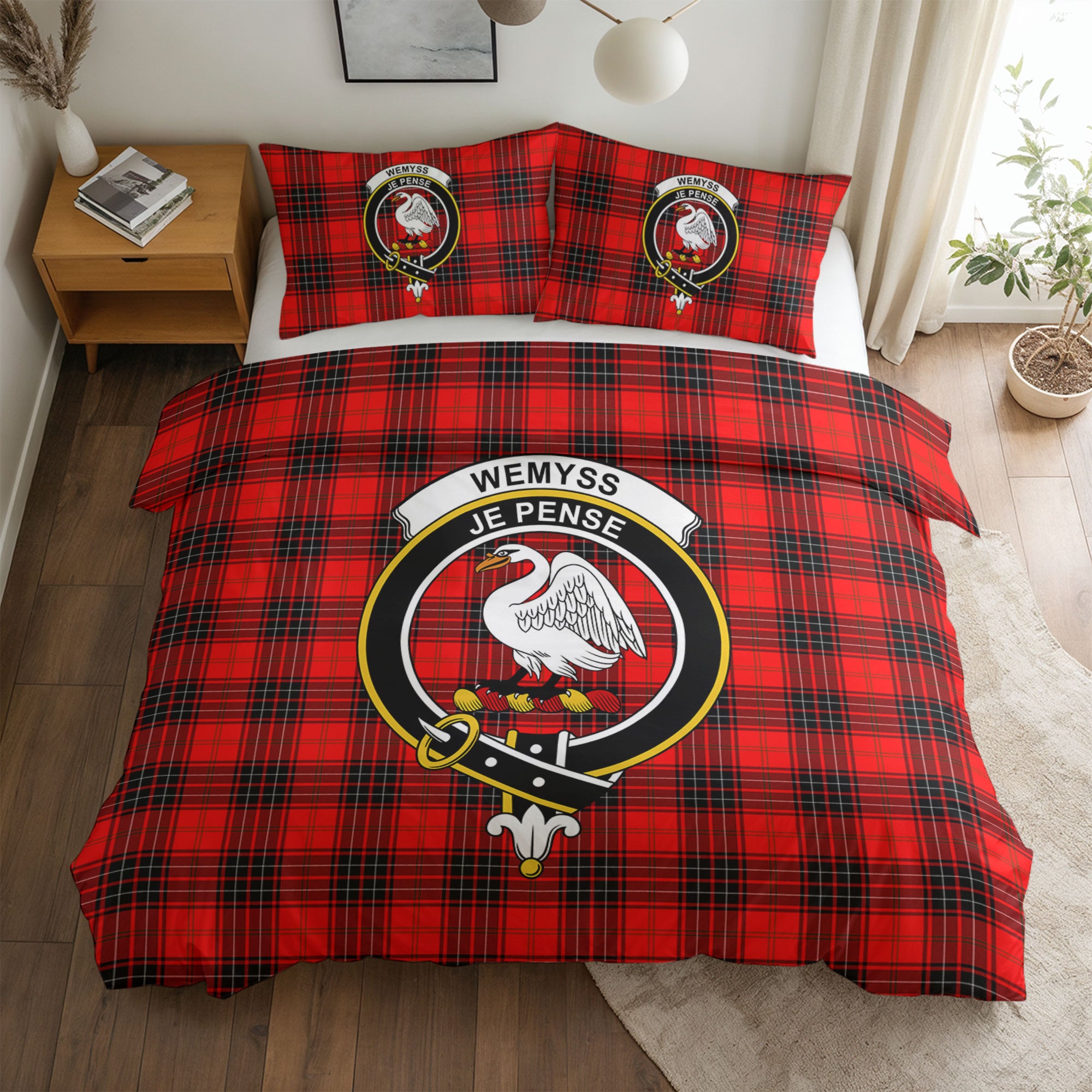 Wemyss Modern Tartan Crest Bedding Set