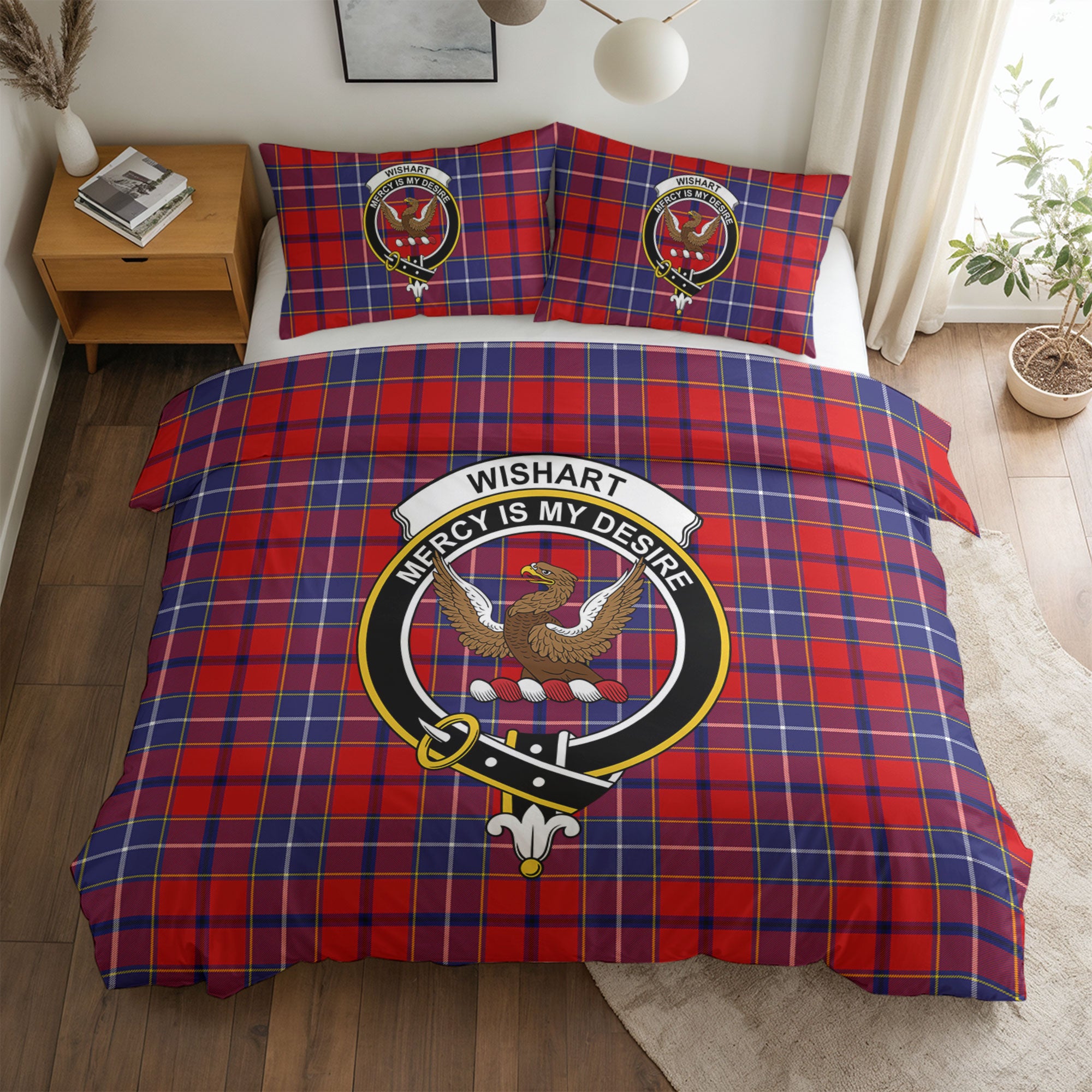 Wishart Dress Tartan Crest Bedding Set