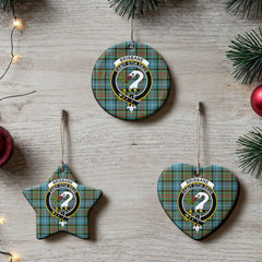 Brisbane Tartan Crest Christmas Ceramic Ornament