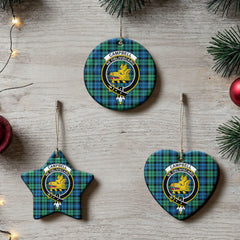 Campbell Ancient 01 Tartan Crest Christmas Ceramic Ornament