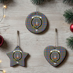 MacIntyre Ancient Tartan Crest Christmas Ceramic Ornament