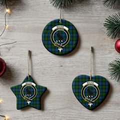 MacKie Tartan Crest Christmas Ceramic Ornament