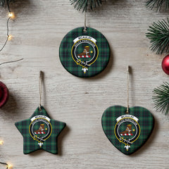 McAulay Hunting Ancient Tartan Crest Christmas Ceramic Ornament