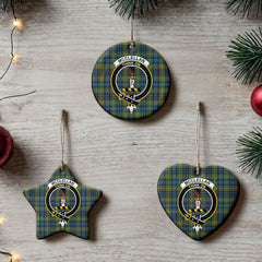 McClellan Ancient Tartan Crest Christmas Ceramic Ornament