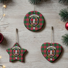 McCullough Tartan Crest Christmas Ceramic Ornament