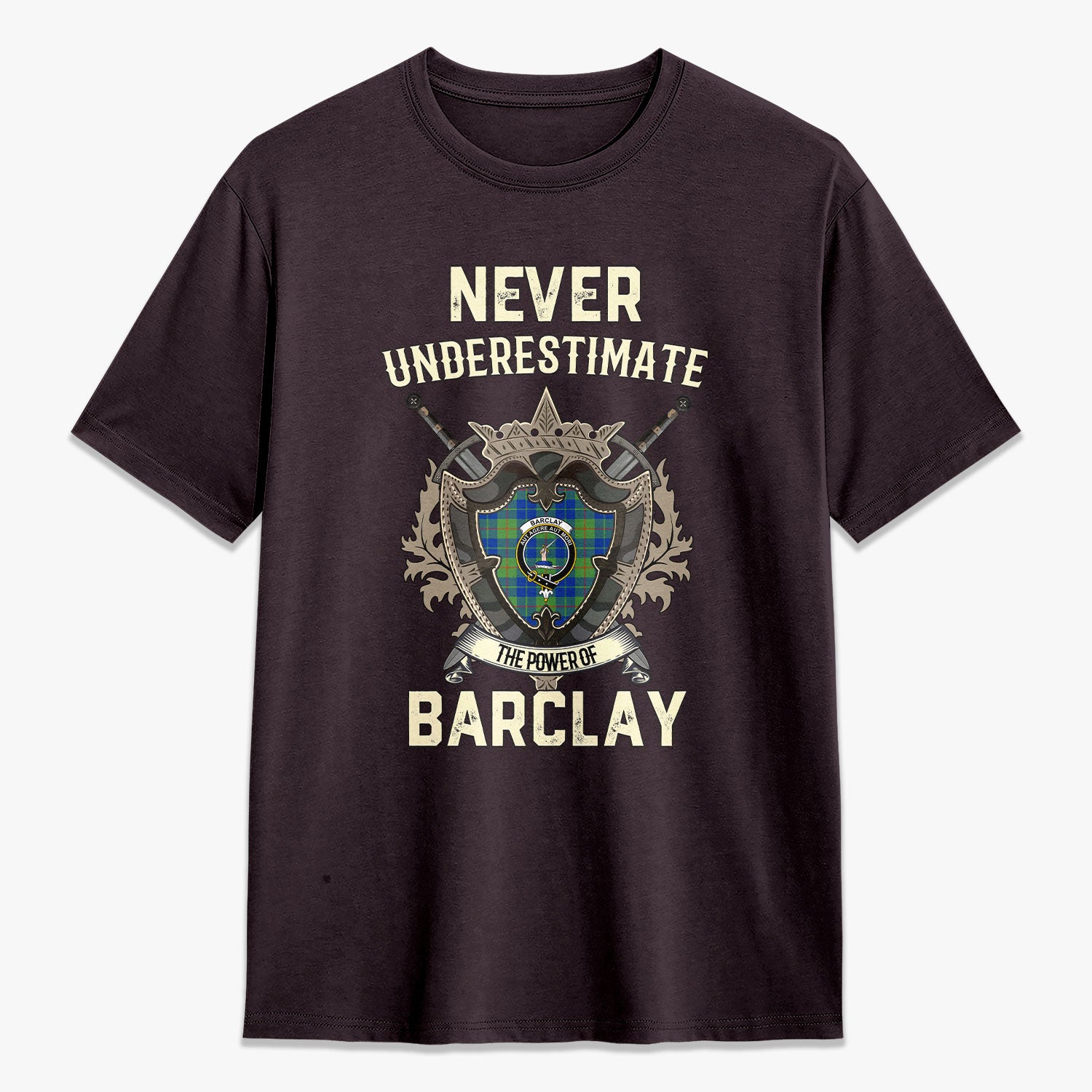 Barclay Hunting Ancient Tartan Crest 2D T-shirt - Never Underestimate Style