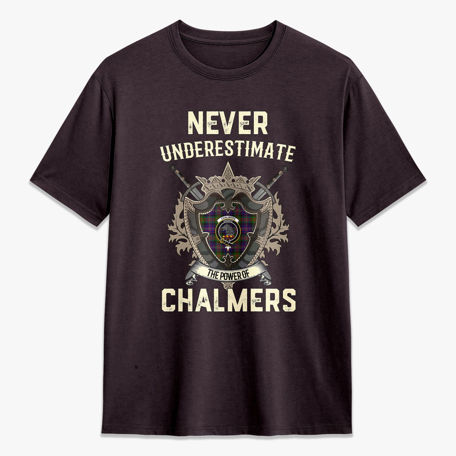 Chalmers Tartan Crest 2D T-shirt - Never Underestimate Style