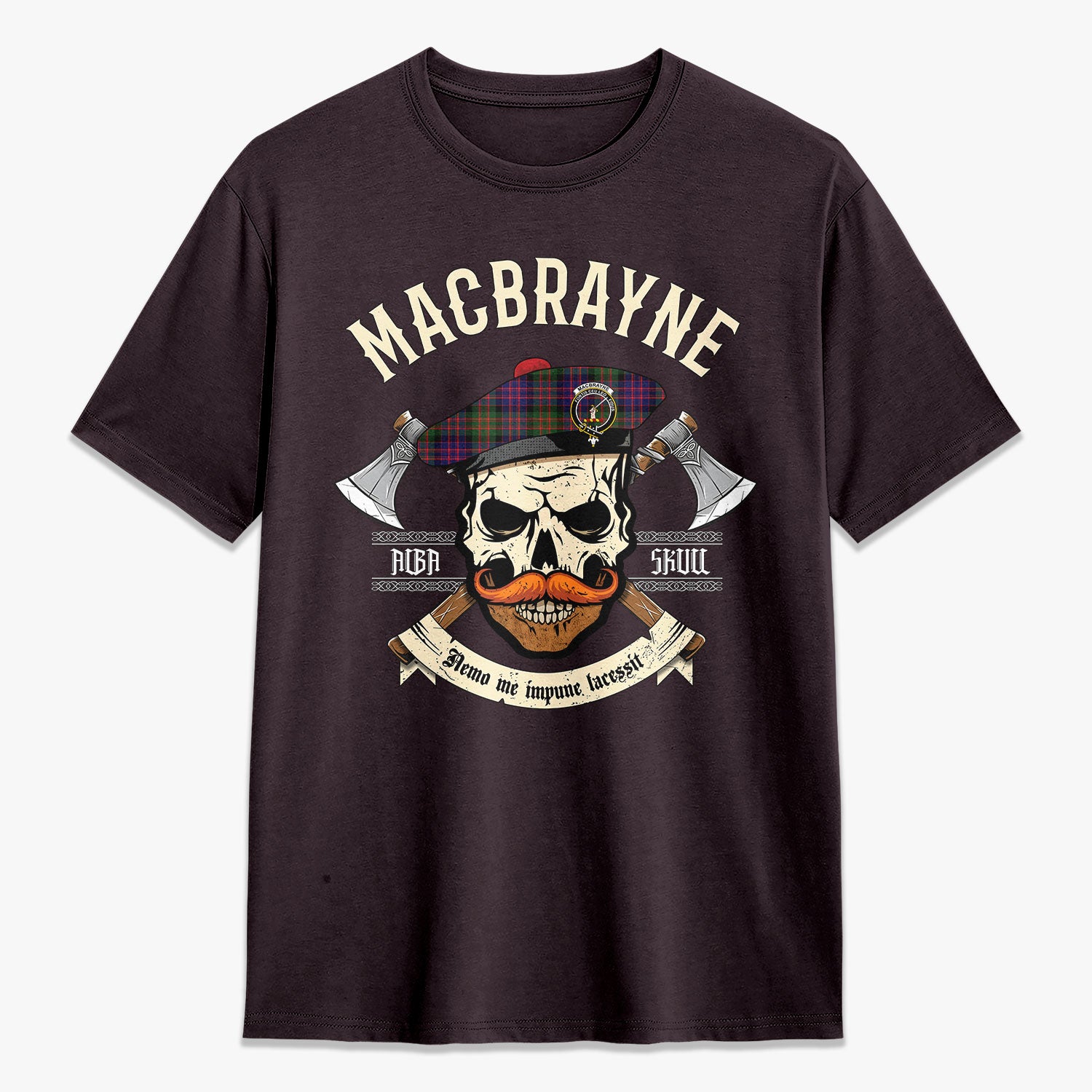 MacBrayne Tartan Crest 2D T-shirt - Alba Skull Style