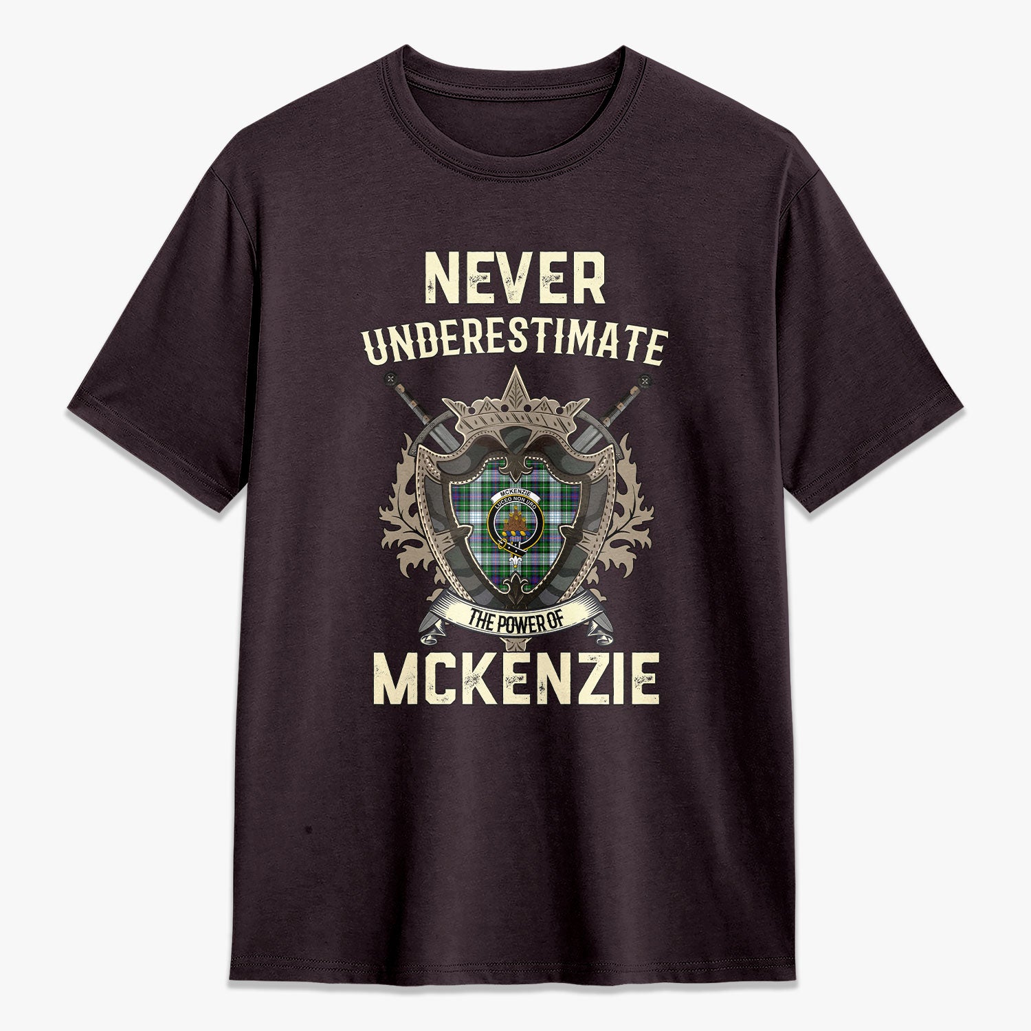 McKenzie Dress Modern Tartan Crest 2D T-shirt - Never Underestimate Style