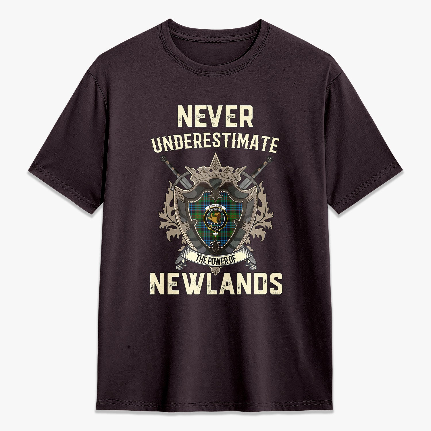 Newlands Tartan Crest 2D T-shirt - Never Underestimate Style
