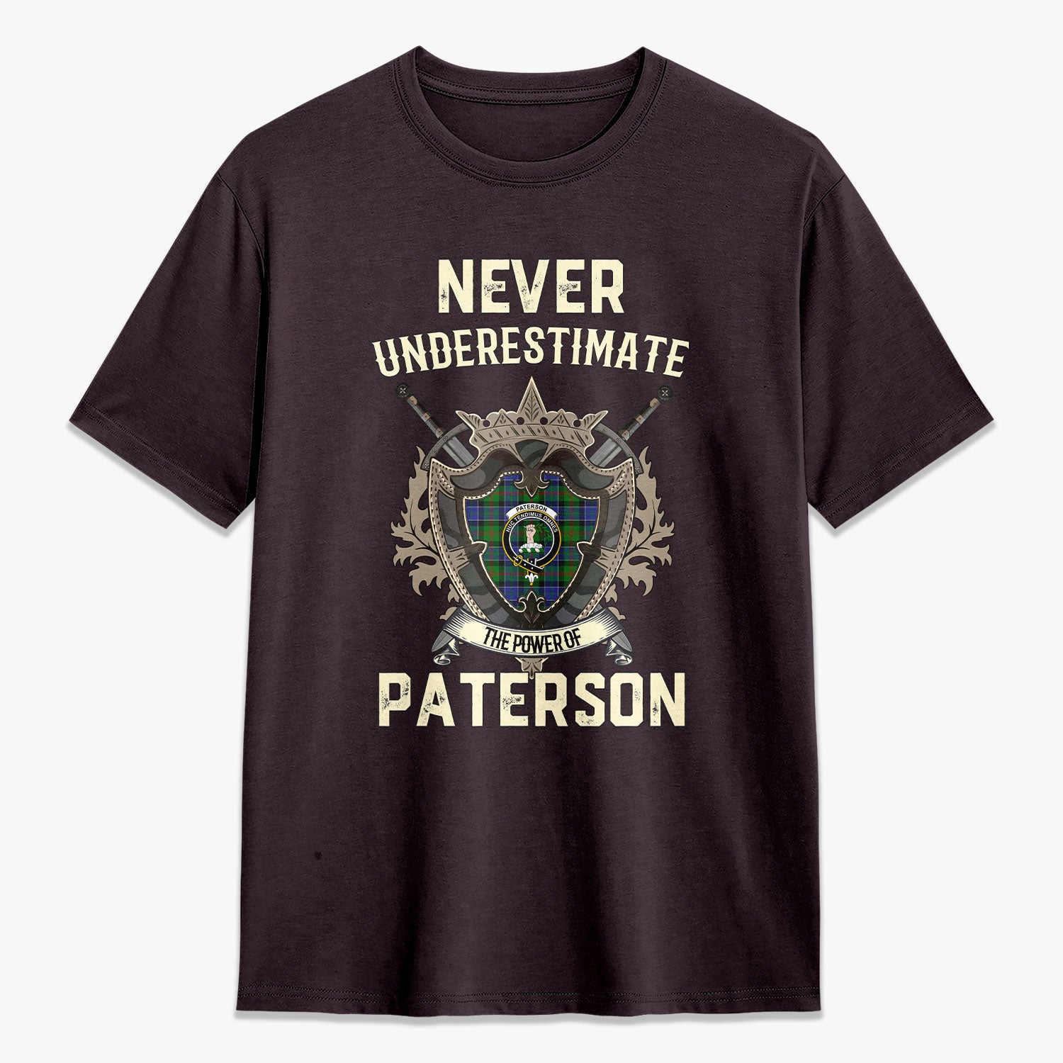 Paterson Tartan Crest 2D T-shirt - Never Underestimate Style