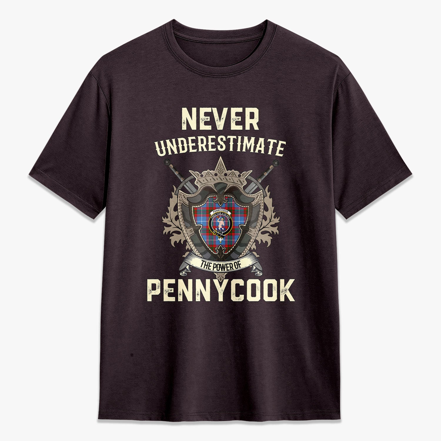 Pennycook Tartan Crest 2D T-shirt - Never Underestimate Style
