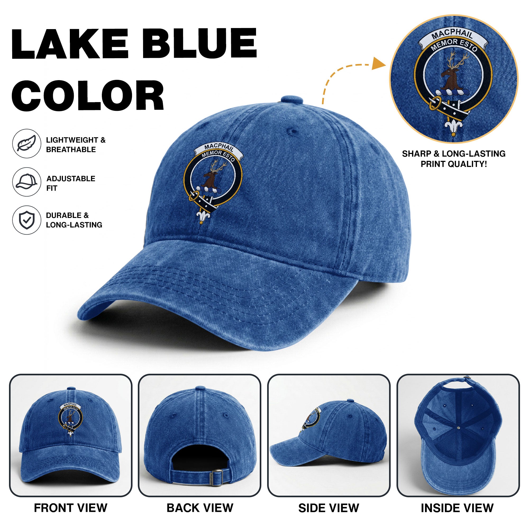 MacPhail Crest Washed Classic Cap