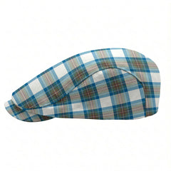 Stewart Muted Blue Tartan Flat Caps