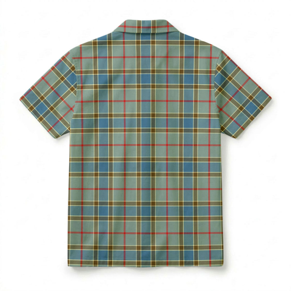 Balfour Blue Tartan Crest Hawaiian Shirt