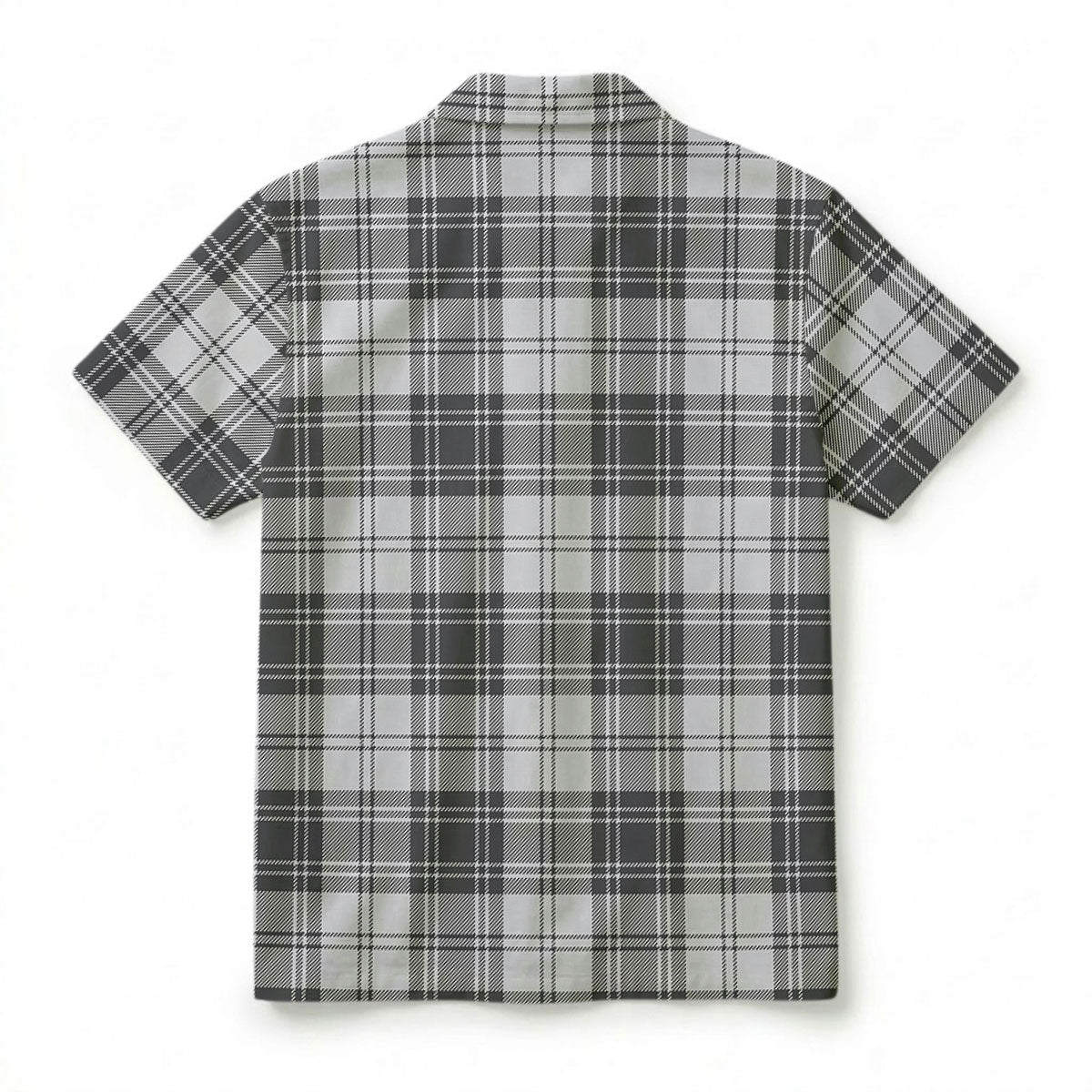 Douglas Grey Modern Tartan Crest Hawaiian Shirt