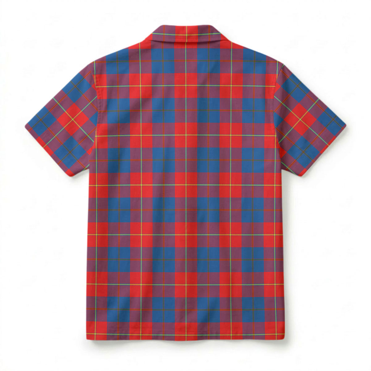 Galloway Red Tartan Crest Hawaiian Shirt