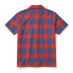 Galloway Red Tartan Crest Hawaiian Shirt