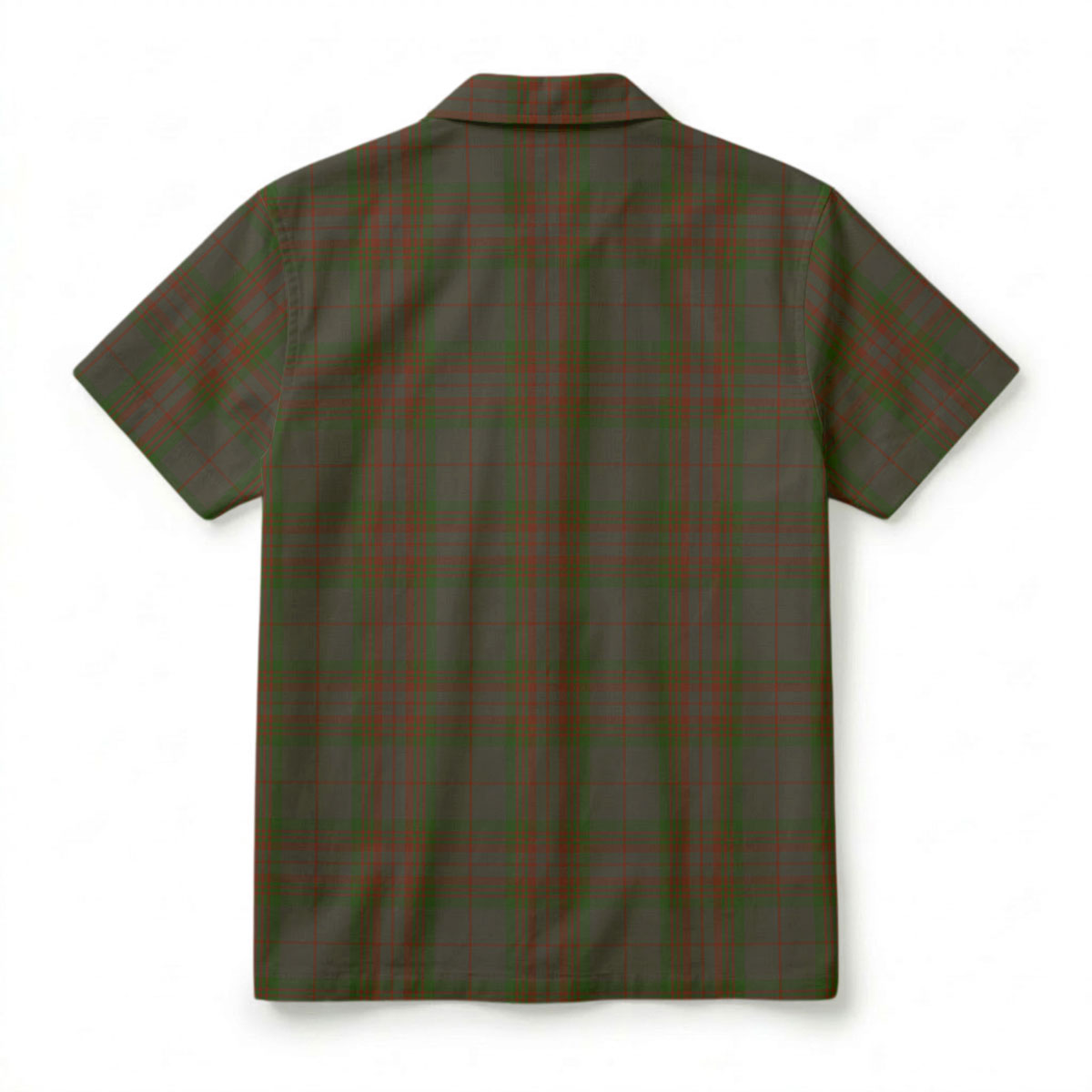 Gray Tartan Crest Hawaiian Shirt
