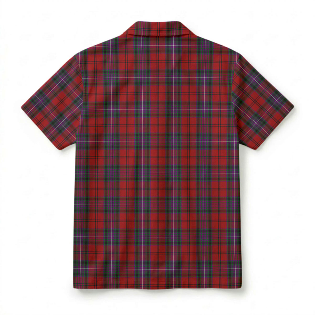 Kelly of Sleat Red Tartan Crest Hawaiian Shirt
