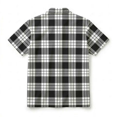 McFarlane Black - White Tartan Crest Hawaiian Shirt
