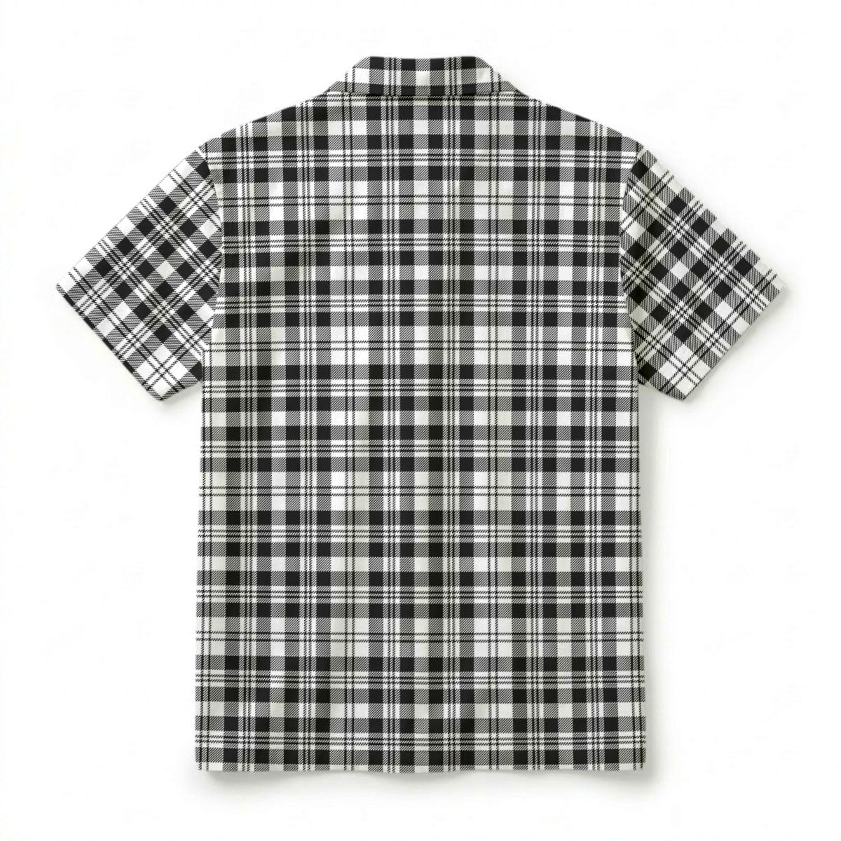 Scott Black & White Modern Tartan Crest Hawaiian Shirt