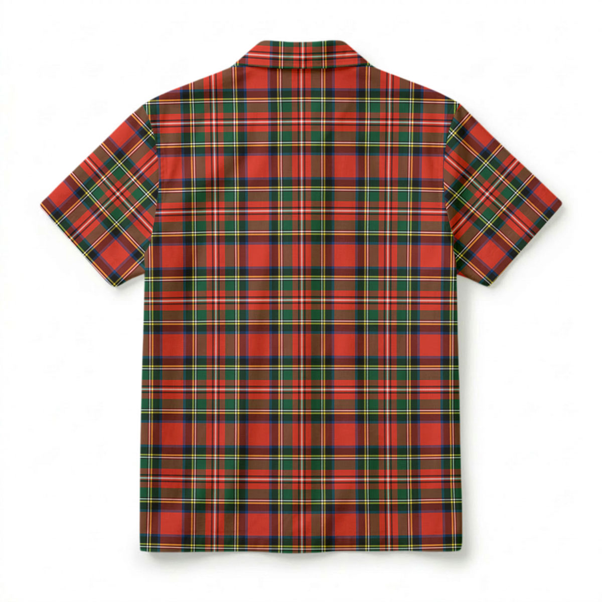 Stewart Royal Modern Tartan Crest Hawaiian Shirt