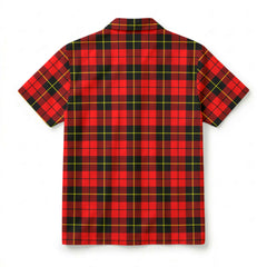 Wallace Hunting Red Tartan Crest Hawaiian Shirt
