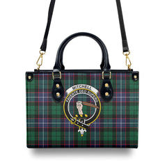 Mitchell Modern Tartan Crest Leather Handbag