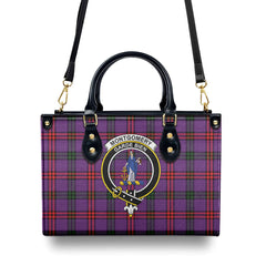 Montgomery Modern Tartan Crest Leather Handbag