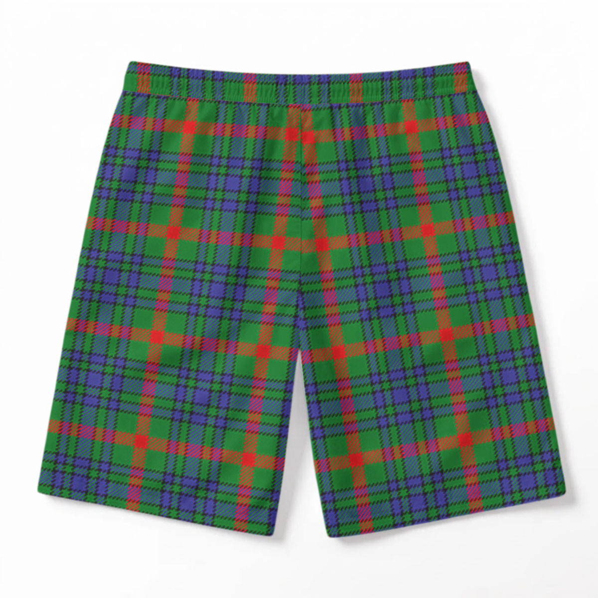 Aiton Tartan Crest Men's Beach Shorts