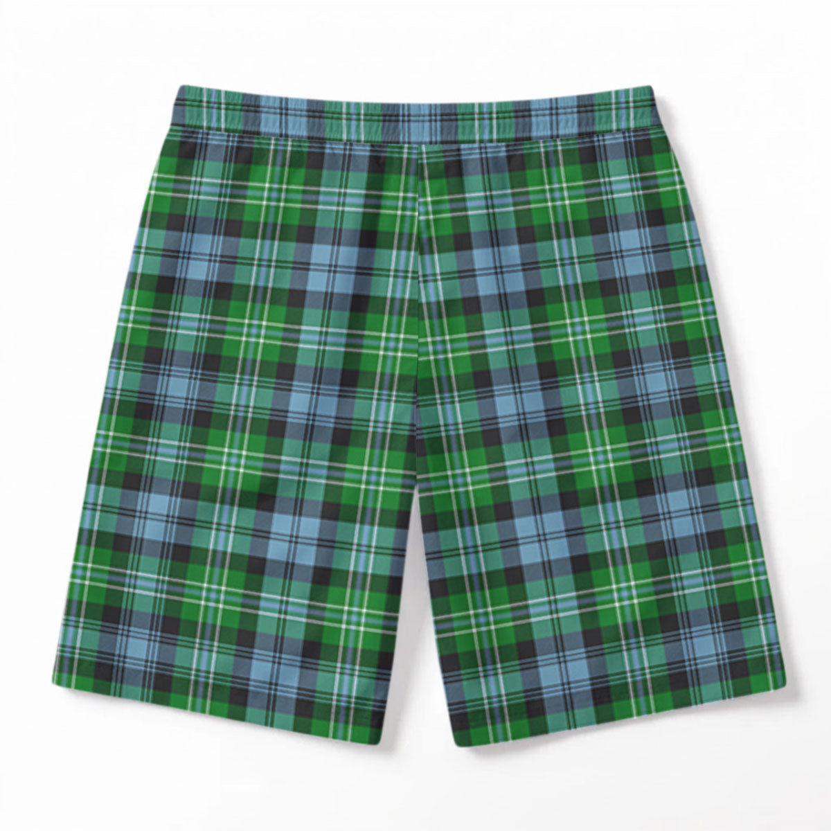 Arbuthnot Ancient Tartan Crest Men's Beach Shorts