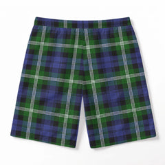 Baillie Modern Tartan Crest Men's Beach Shorts