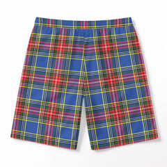 Beaton Modern Tartan Crest Men's Beach Shorts