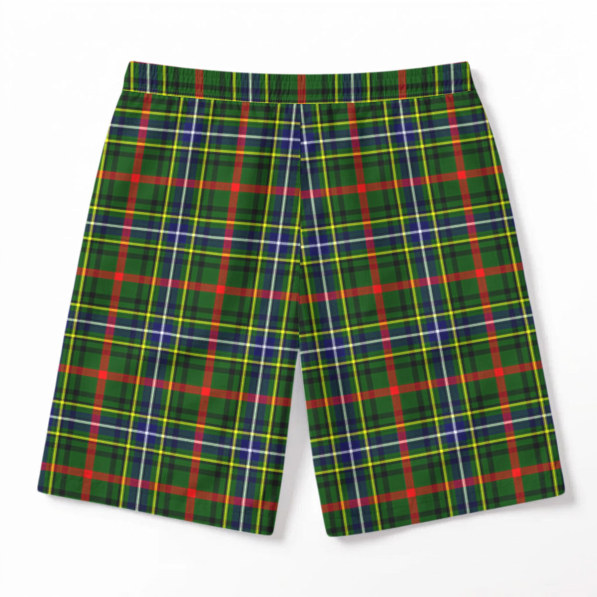 Bisset Tartan Crest Men's Beach Shorts