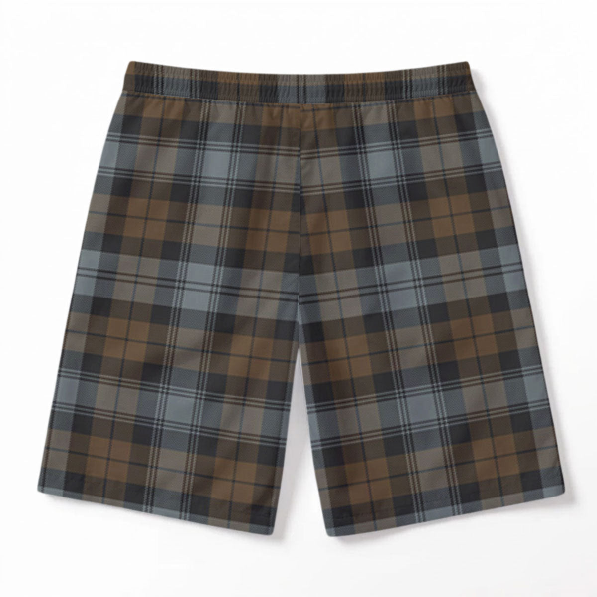 Black Watch Weathered Tartan Crest Men's Beach Shorts