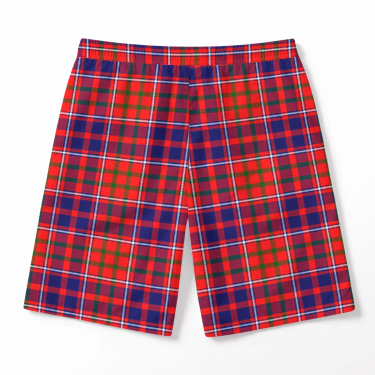 Cameron of Lochiel Modern Tartan Crest Men's Beach Shorts